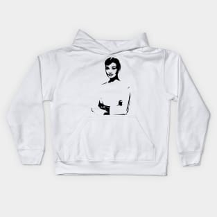 Audrey Hepburn Portrait Kids Hoodie